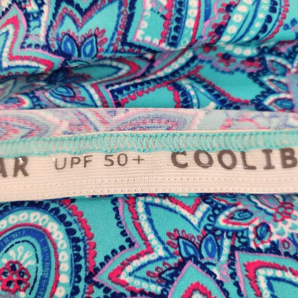 Coolibar Paisley Long Sleeve UPF 50+ Protection Swim Shirt Rash Guard Women L - Picture 5 of 8